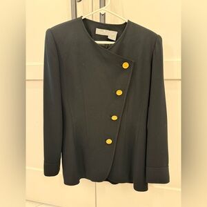 Liz Claiborne Black Blazer with Gold Accents